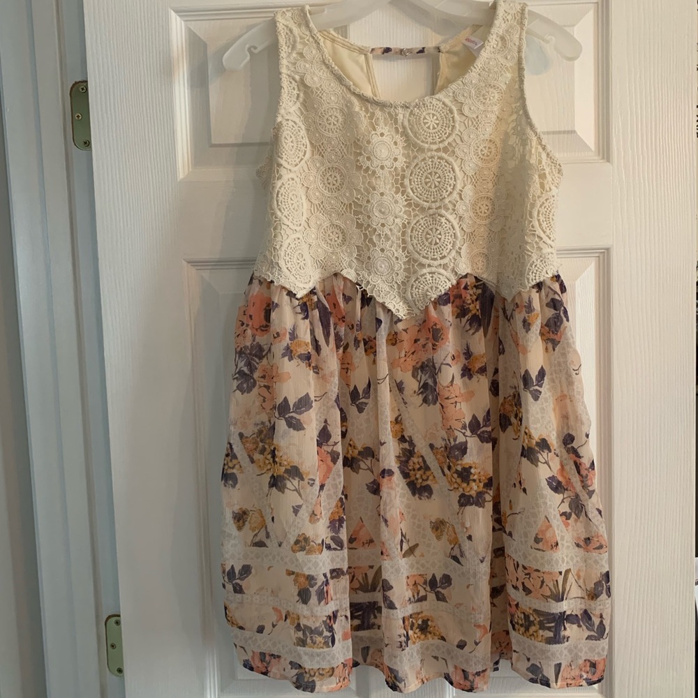 Lace and floral dress